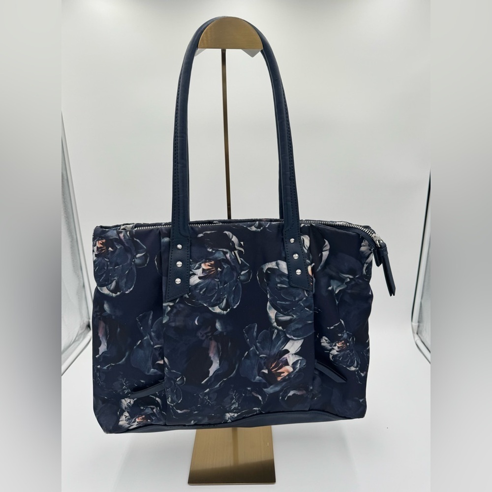 Simply Vera Wang Travel Satchel Blue Floral